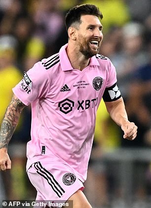 Messi celebrates for Inter Miami