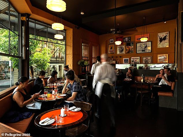 The global superstar shocked onlookers at Pellegrino 2000 (pictured), a community trattoria in Surry Hills