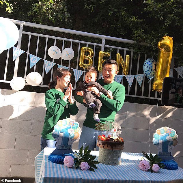 Steven Cho (right) worked for construction company Richard Crookes, while his wife Min Cho (left) worked at various companies in recent years.  They bought their house in 2016. The former couple is celebrating their son Benjamin's first birthday