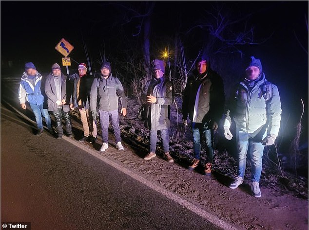 Pictured: Migrants in Vermont.  Chief Patrol Agent Robert Garcia, head of the Swanton sector in northern Vermont, recently posted an informal advertisement for jobs at four locations in the state, along with two more in New York.