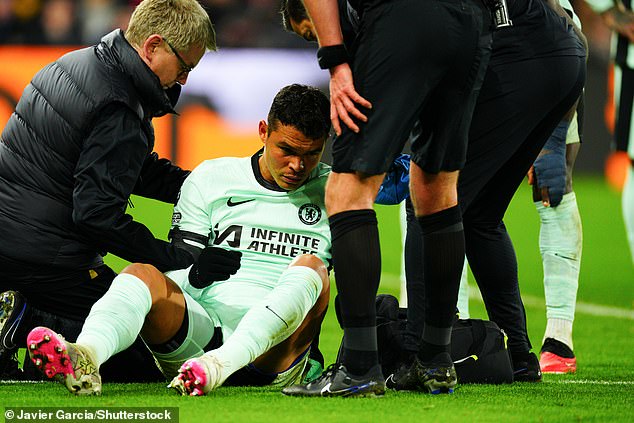 The 39-year-old defender suffered the injury in the match against Crystal Palace