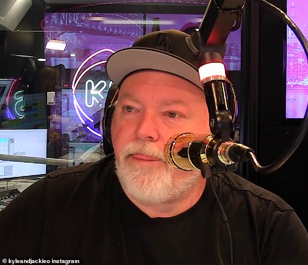 Her co-host Kyle Sandilands then asked about a small lump he has on his cheek.  'It's about the size of a pea, just outside your eye.  I feel like it's exactly the same.  It could be a viral wart,” Dr Hay said
