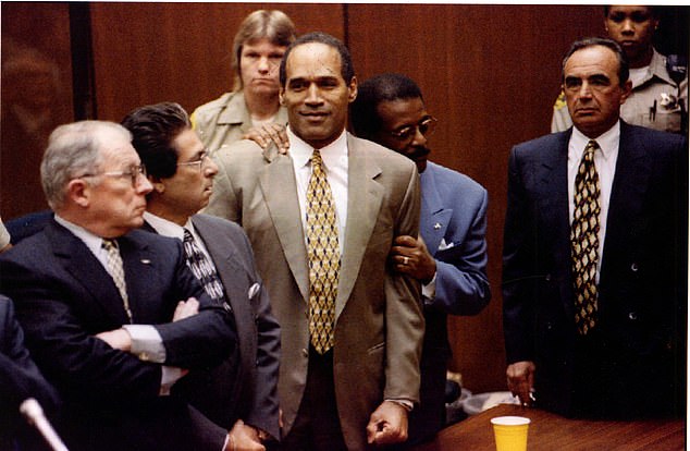 OJ Simpson was arrested for the murders of his wife Nicole Brown Simpson and her lover Ron Goldman, although he was found not guilty in what was dubbed the 'trial of the century'