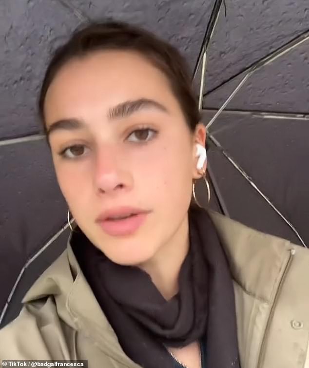 A distressed Californian took to a TikTok from the downpour in Los Angeles