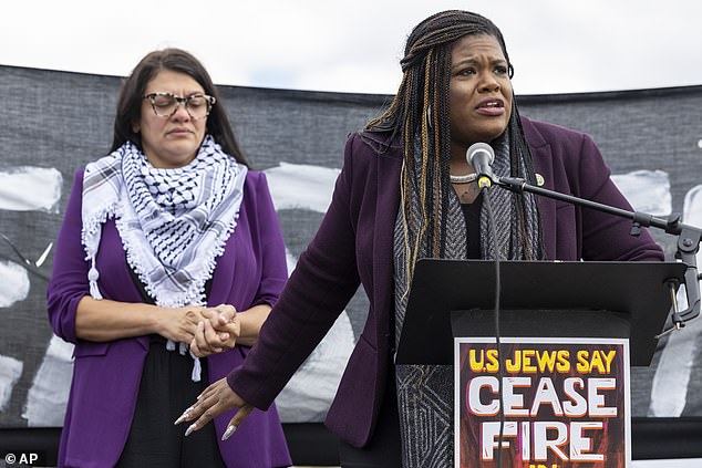 The former nurse and BLM activist has also seen her support wane over controversial comments on the Israel-Hamas conflict, including voting against banning Hamas terrorists involved in the October 7 attacks to enter the US to come.
