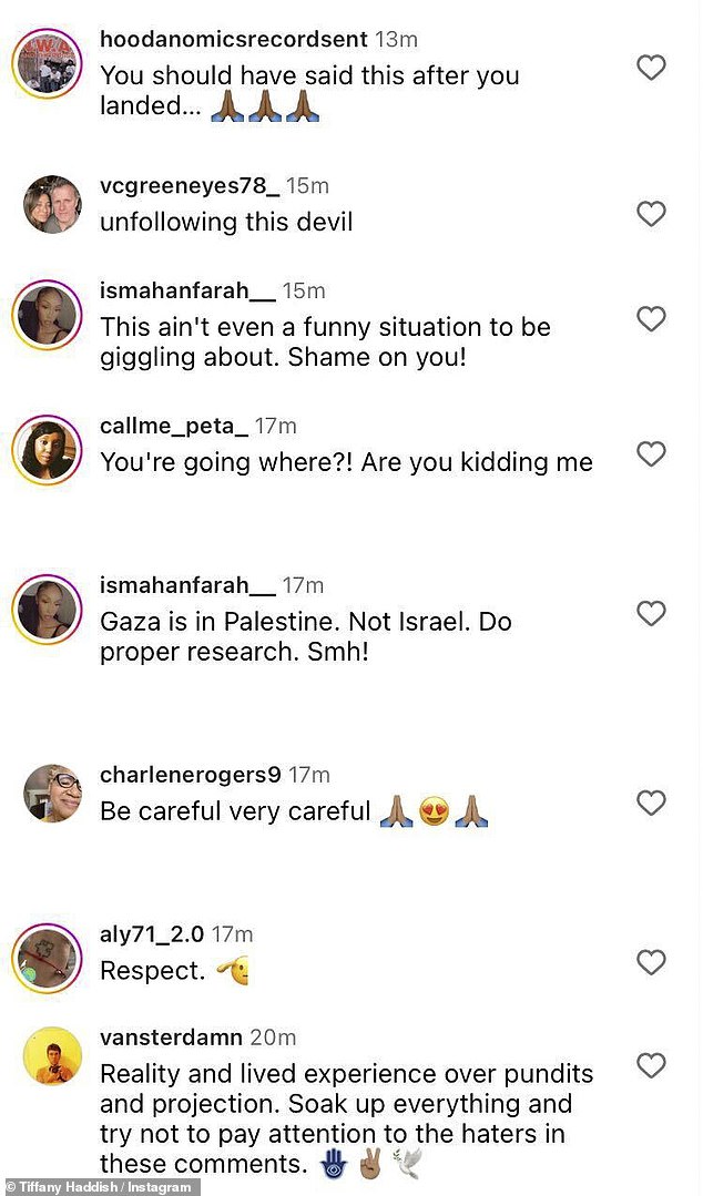 Some commenters expressed disgust at Haddish's behavior, while others wished her well