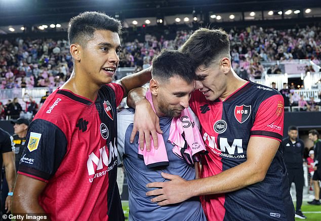 He was happier when he faced his old club, Newell's Old Boys, last week