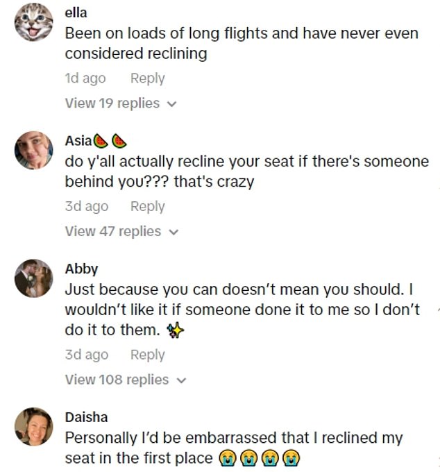 1708524504 924 Travel influencer sparks FURIOUS debate about reclining seats on planes