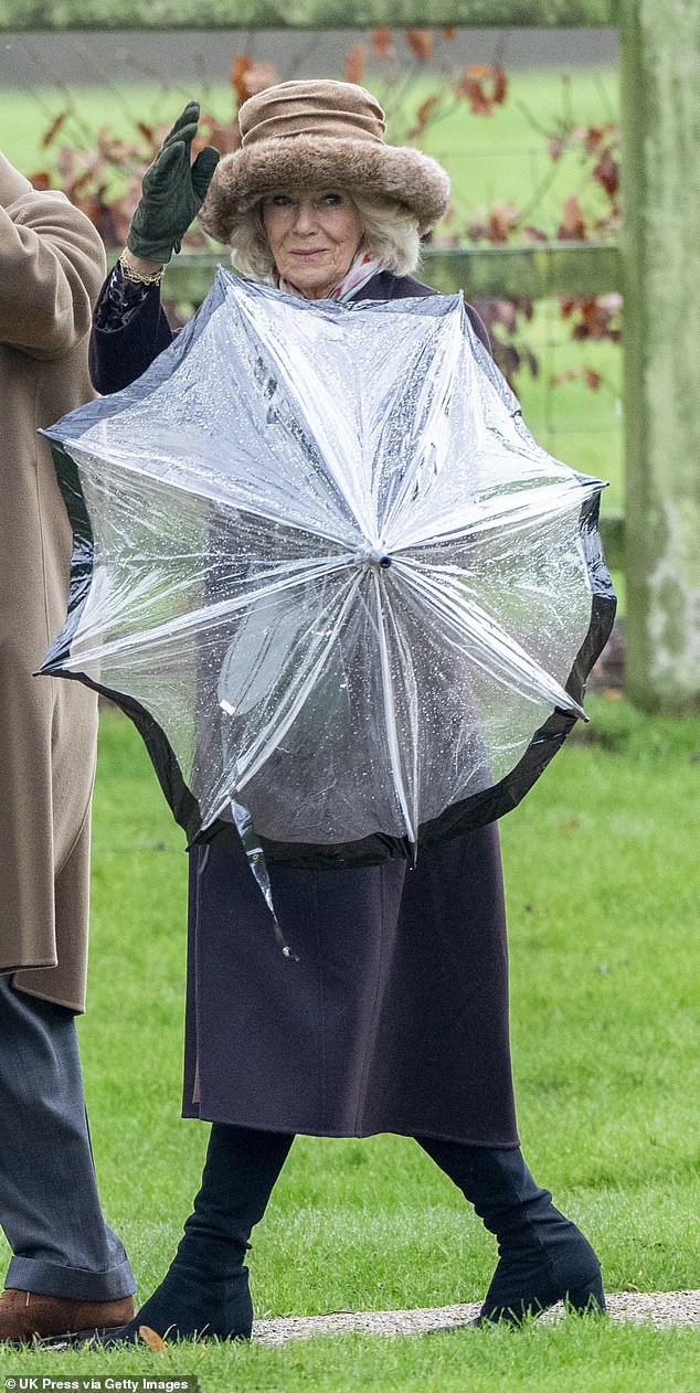 Queen Camilla attends Sunday service at the Church of St. Mary Magdalene