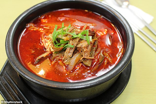 Pictured yukgaejang, a Korean spicy beef and vegetable stew, and one of the worst dishes that harm biodiversity