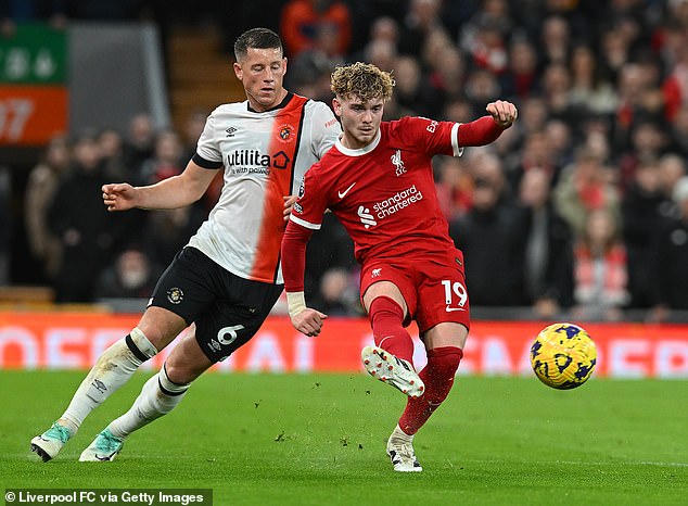 At one point, a misplaced pass from Harvey Elliott caused groans at Anfield