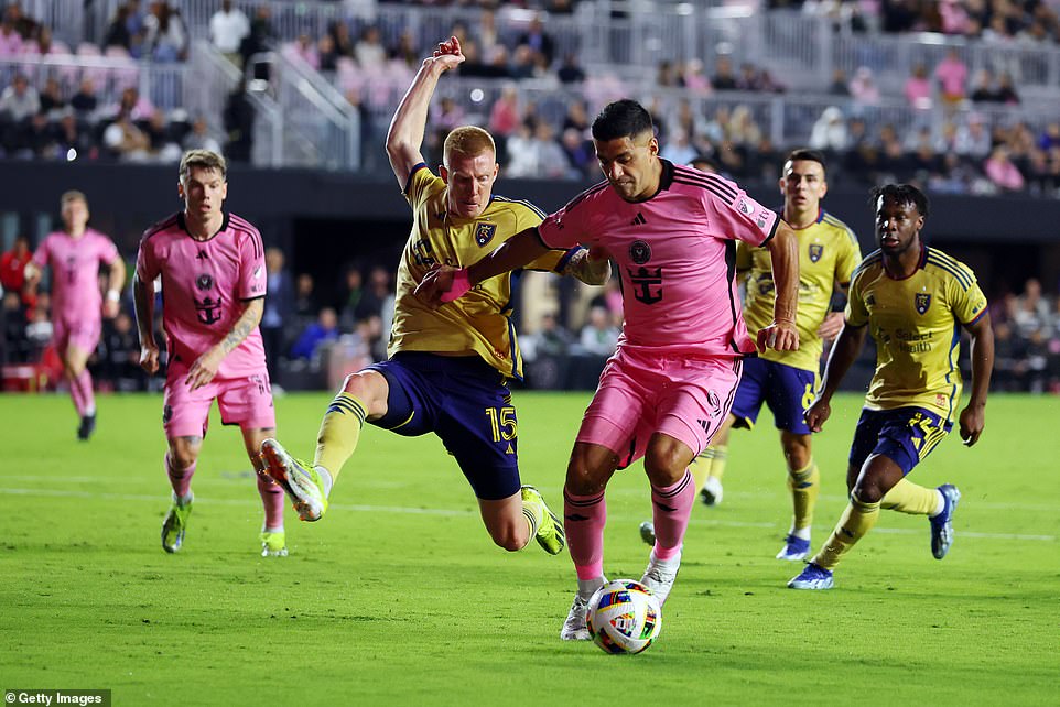 Wednesday night's match marked Luis Suarez's first appearance in MLS and he helped set up Miami's second goal of the night