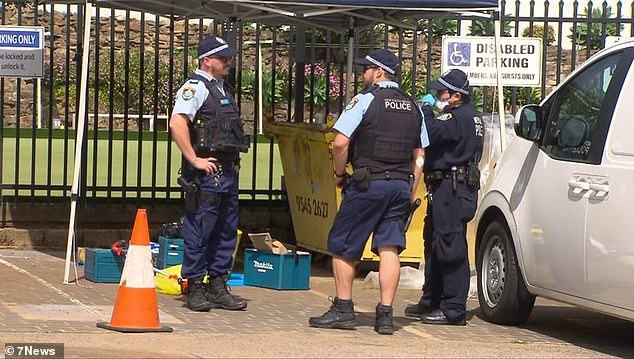 The manhunt began.  About 11am on Wednesday, a pile of the couple's bloody clothes were found 30km away in a large bin behind Club Cronulla, in Sydney's Sutherland Shire.