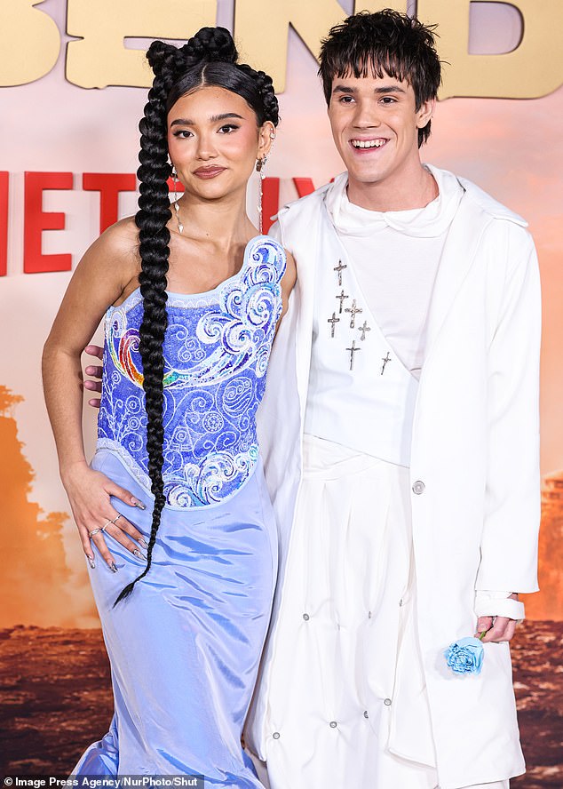 Speaking about the move to Entertainment Weekly, Kiawentiio Tarbell (left) – who plays Sokka's 'waterbending' sister Katara – said some of the comments in the original show were 'questionable'.