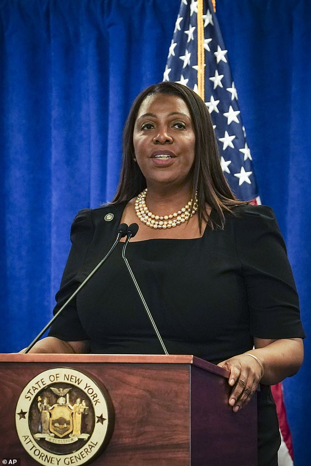 “If he does not have the money to pay off the judgment, we will pursue mechanisms in court to enforce the judgment and will ask the judge to seize his assets,” said New York AG Letitia James .