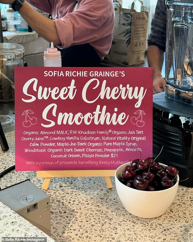 The smoothie is available now through March 15 at Erewhon tonic bars for $21, with a portion of proceeds benefiting Every Mother Counts