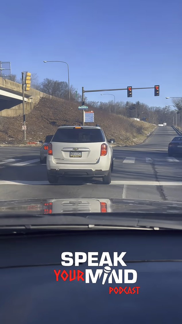 Joyner was driving in the right lane next to a long line of cars turning left at a traffic light.  He decided to perform a hack to skip the line of cars in the left lane