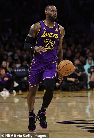 LeBron James of the Los Angeles Lakers