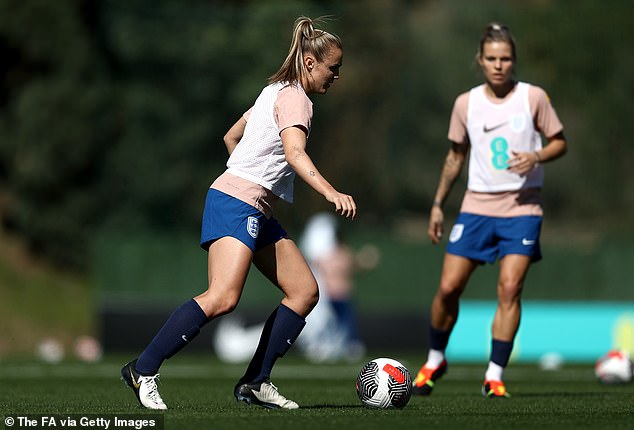 Stanway (left) was able to borrow a pair of boots to train in until a new pair was purchased