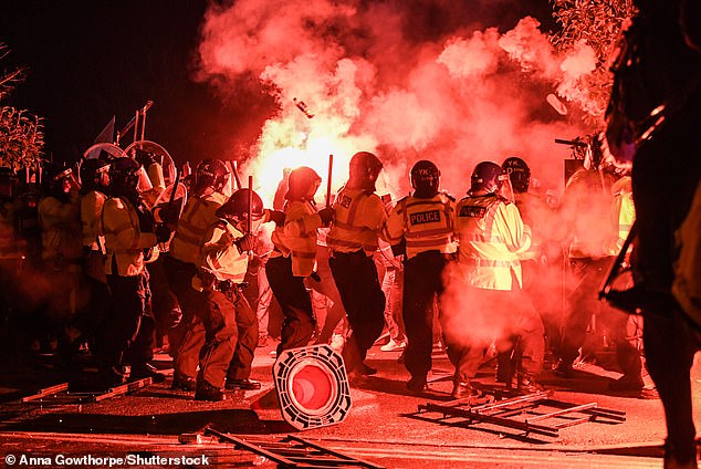 Legia Warsaw ultras clashed with fans and police forces outside Villa Park last month