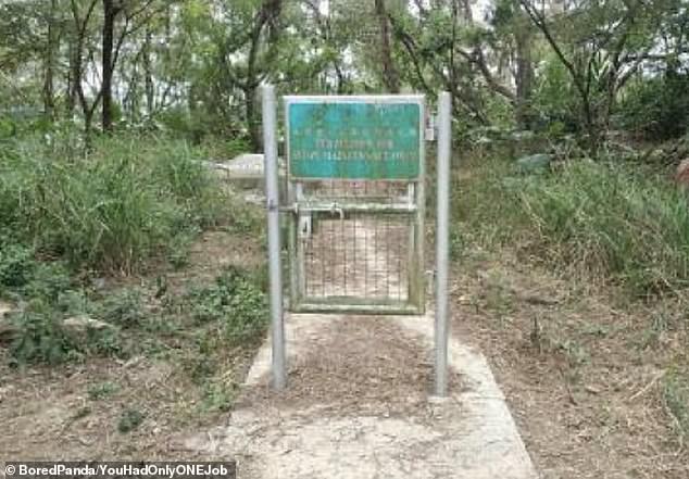 A landowner tried to block people from entering their land through a gate, but it wasn't nearly big enough to keep unwanted visitors away