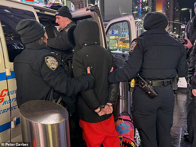 A young man was arrested by the police on Thursday evening