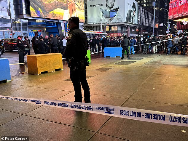 Police cordoned off the square after the fighting