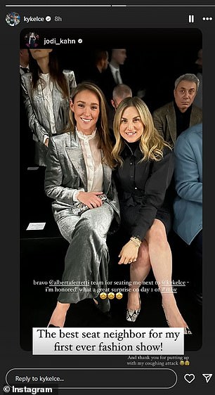 Kelce sat next to Neiman Marcus Vice President Jodi Kahn