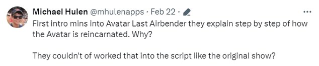 1708686172 123 Netflix fans SLAM Avatar The Last Airbenders series script and