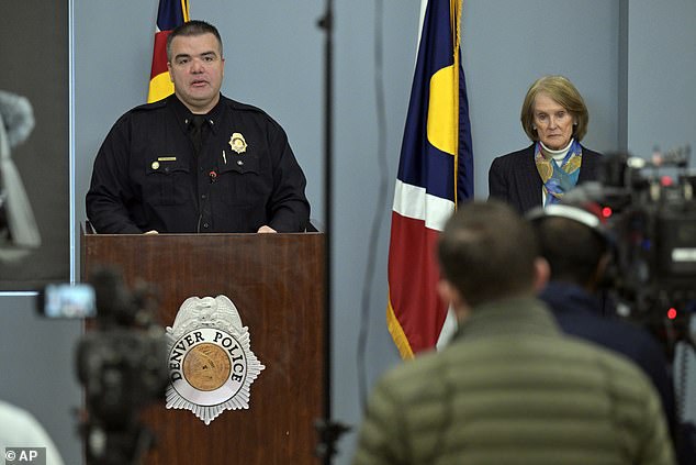 Matt Clark, commander of the Denver Police Department's Major Crimes Unit, and Denver District Attorney Beth McCann responded at a press conference last Friday at the Denver Police Crime Lab in Denver.