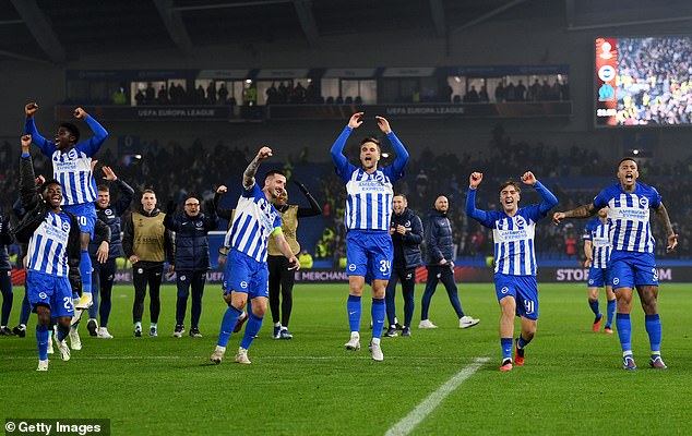 Brighton, meanwhile, secured a lucrative draw against Daniele De Rossi's Roma side