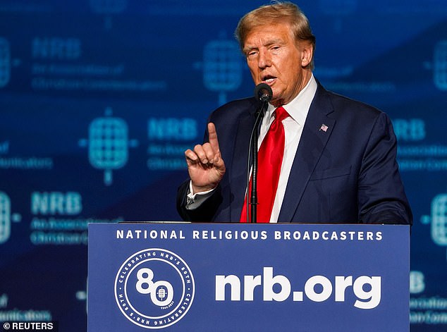 Trump will address the 2024 National Religious Broadcasters Association International Christian Media Convention on Friday as part of the NRB Presidential Forum in Nashville, Tennessee