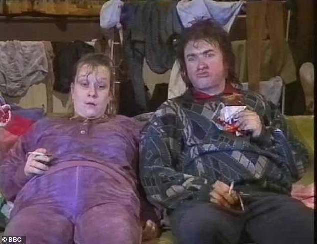 X, formerly Twitter, followers referred to Kathy Burke, pictured left, who played cigarette smoker Waynetta Slob alongside Harry Enfield's Wayne in his 1990s BBC sketch show