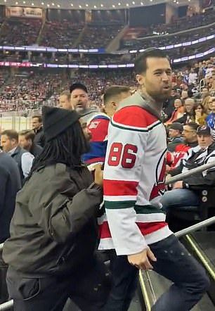 Only the Devils fan appeared to be ejected