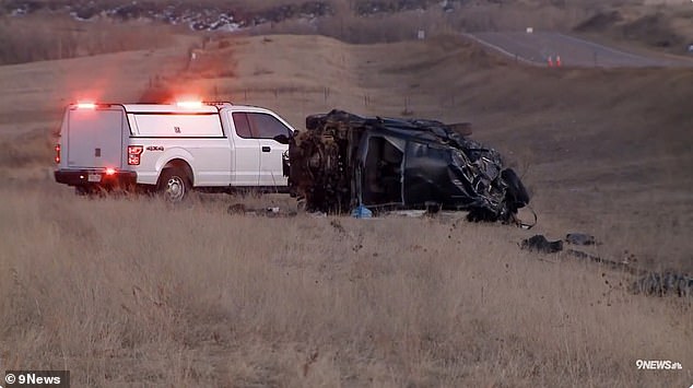 The car was traveling south on US Highway 287, 10 miles from the Wyoming-Colorado border, when the driver left the road.