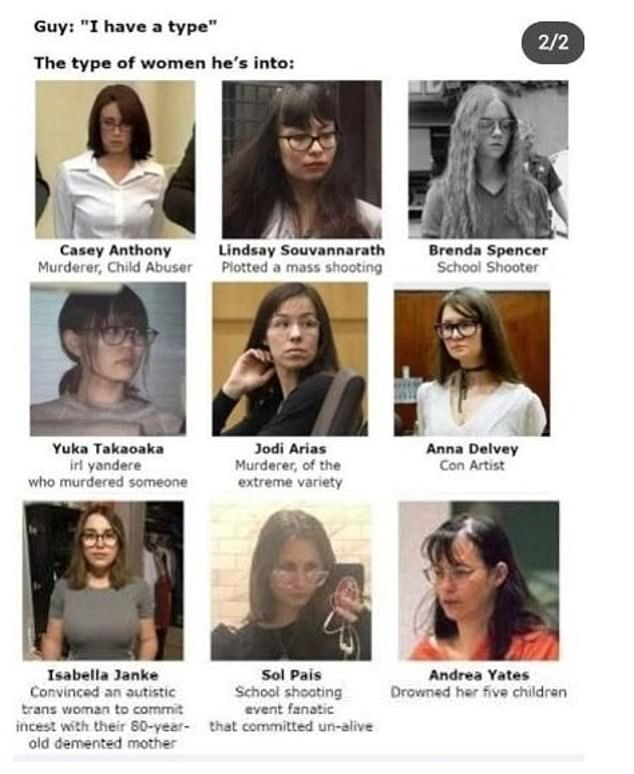 Prosecutors say Blake had a fetish for strangulation and was obsessed with violence and death.  Jurors were previously shown a collage of nine female killers who were saved by Blake