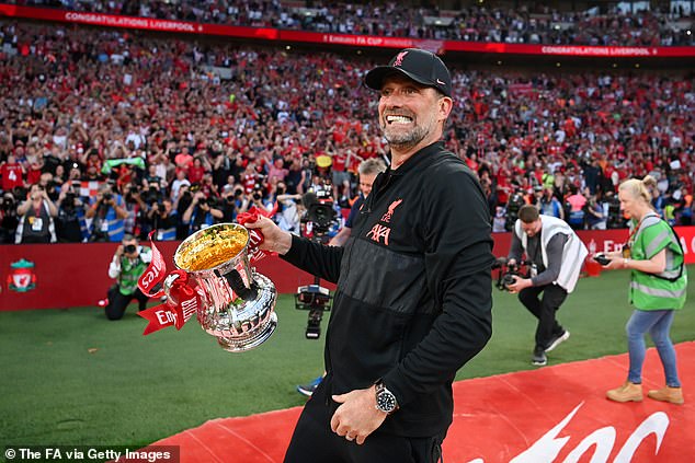 The England star has suffered two Wembley defeats to the Reds since moving to Chelsea, including the FA Cup final in 2022. Jurgen Klopp photographed Liverpool's victory