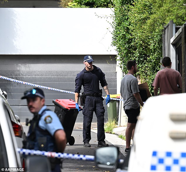 Police are searching Baird's Paddington home this week for clues after his bloodied clothes and credit cards were found in a Cronulla container