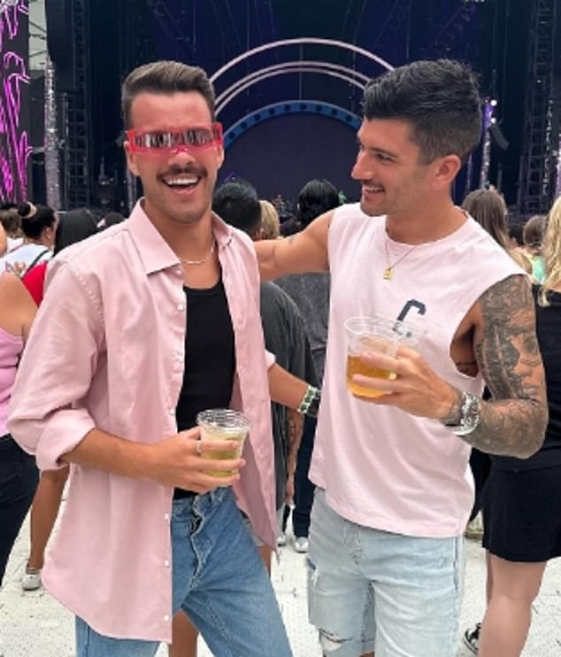 The pair shared a photo of themselves attending a Hunter Valley winery and a Pink concert