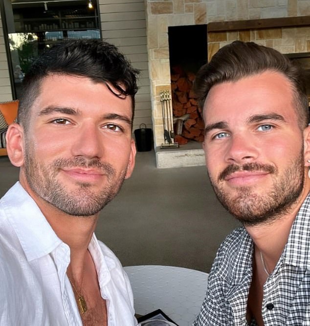 Former Channel 10 presenter Baird, 26, (right) and his new partner Luke Davies, 29, (left) disappeared from Paddington, in Sydney's east, on Monday evening