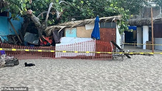 Authorities said beach workers received an anonymous call Thursday and found the two dead men in the cabana at a bar on Condesa Beach in Acapulco.