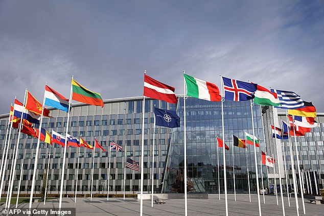 List of flags of member countries of the North Atlantic Treaty Organization (NATO) at the alliance's headquarters in Belgium