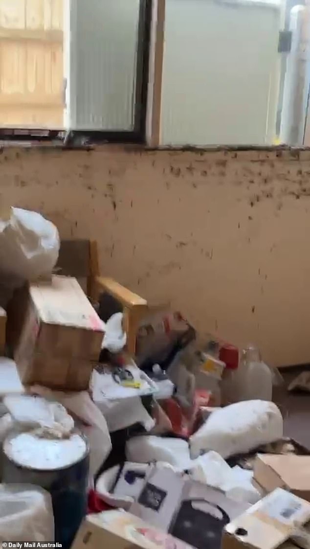 Black mold and debris littered Maree's home