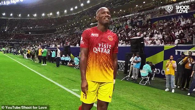 Jamm's teammate Didier Drogba seemed to be enjoying himself during the match