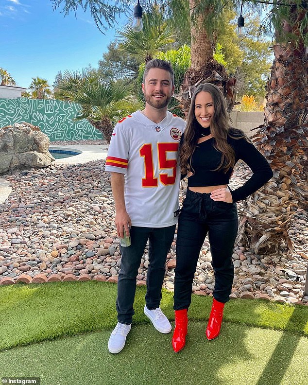 McDaniel marries Mallory Moss (pictured), whose bachelor party Brittany Mahomes attended in Tulum this weekend