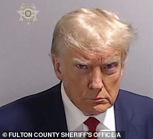 Trump's mugshot from Fulton County, Georgia.  He said the “black population” embraced it more than any other group