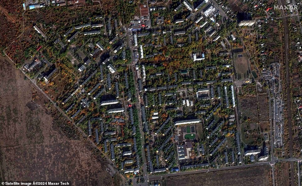 A western neighborhood of the eastern city of Avdiivka, Donetsk Oblast, on October 16, 2021 ahead of the Russian military invasion of Ukraine