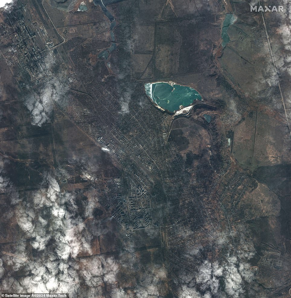 The eastern city of Avdiivka, Donetsk Oblast, on February 17, 2024, amid the Russian military invasion of Ukraine