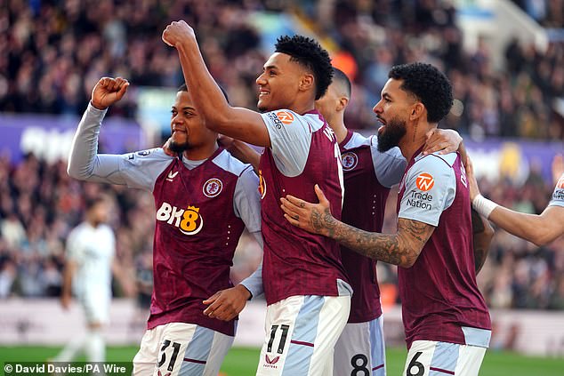 The win over Forest put Villa eight points ahead of sixth-placed United and five ahead of Tottenham