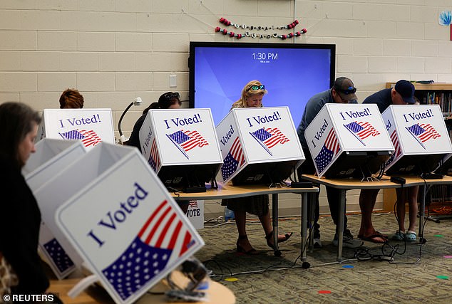 Voters in Mount Pleasant, South Carolina cast their ballots Saturday afternoon in the state's Republican primary